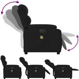  Električni masažni naslonjač od tkanine crni | shoptok.hr