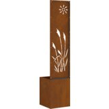 vidaXL Vrtni Sadič s Dekorativnom Pločom Rđa 32 x 140 cm | shoptok.hr