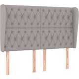 Uzglavlje s ušima svjetlosivo 163x23x118/128 cm od tkanine | shoptok.hr