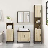 vidaXL 4-dijelni set kupaonskog namještaja boja hrasta sonome drveni | shoptok.hr