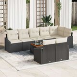  9-dijelni Vrtni Sofa Komplet s Jastučićima Crni Poli Ratan Akacija | shoptok.hr