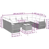vidaXL 10-dijelni set vrtnih sofa od poliratana s jastucima smeđi | shoptok.hr