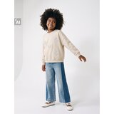 Sinsay Crewneck majica s pamukom i našivcima u obliku leptira | shoptok.hr