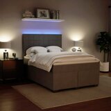  Krevet s oprugama i madracem svjetlosivi 140x190 cm baršunasti | shoptok.hr