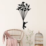 Wallity Zidna dekoracija Flying Boy 3, 45x85cm, Crna Cene