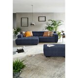Hom`in KOTNA SEDEŽNA GARNITURA, tkanina temno modra | Shoptok.si