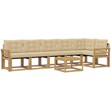  Set vanjskih sofa 7 kom. Bijela i bež | shoptok.hr