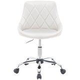 CARRYHOME MLADINSKI VRTLJIVI STOL kovina, umetna masa, tekstil bela, barve kroma | Shoptok.si