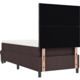  postelja z vzmetnico in klopi temno rjava 100x200 cm tkanina, (22083970) | Shoptok.si