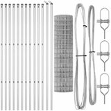  Ograda s postovima Srebrno 1,2 x 25 m Čelik i PVC | shoptok.hr