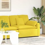  Modularni kauč s naslonom za ruke i jastucima svijetložuti 100 cm | Eponuda.com