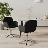  Okretne blagovaonske stolice od tkanine 2 kom crne | shoptok.hr