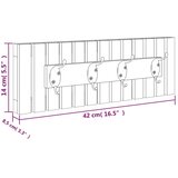  Zidna vješalica 42 x 8,5 x 14 cm od masivnog drva oraha | shoptok.hr