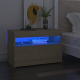 vidaXL noćni ormarić LED boja hrasta sonome 60 x 35 x 40 cm drveni Cijene