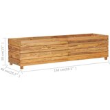 In posuda za sadnju 150x40x38 cm od reciklirane tikovine i čelika | shoptok.hr