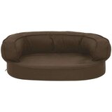 vidaXL ergonomski madrac za pse 60 x 42 cm izgled platna smeđi | shoptok.hr