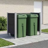  Ograda za kante za smeće Siva 161 x 85 x 115 cm Aluminij i WPC | shoptok.hr