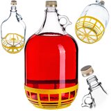 KADAX steklenica za vino 5L balon dama v košari kozarec za vino + pokrovček, (5000355262) | Shoptok.si