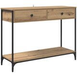  Konzolna stolica s ladicama Umjetnički hrast 100 x 34,5 x 75 cm | shoptok.hr