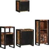 vidaXL Set namještaja za kupaonicu 4 pcs Čvrsto reciklirano drvo | shoptok.hr