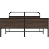Metalni okvir kreveta bez madraca smeđa boja hrasta 150x200 cm | shoptok.hr