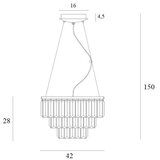  MAXLIGHT P0423 - Visilica na sajli MONACO 9xG9/40W/230V prečnik 42 cm zlatna | Eponuda.com