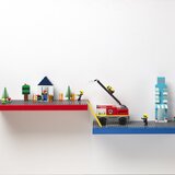 Lego polica sa podlogom za gradnju - crvena | Eponuda.com