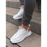 Ombre Lightweight men's shoes lace-up sneakers - white Cene