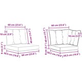  Set vanjskih sofa 9 pcs Prirodna i krem Čvrsto drvo akacije | shoptok.hr