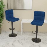 Furnova Barski stolčki 2 kosa modro blago, (21948947) Cene