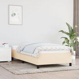 Maison Chic Posteljni okvir - Enojna postelja - Postelja za odrasle brez vzmetnice krem 90x190 cm tkanina-J7360, (21761085) | Shoptok.si