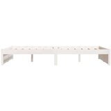  Posteljni okvir bel iz trdnega lesa 120x190 cm 4FT, (20903701) | Shoptok.si