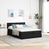  Otomanski krevet s madracem crni 140x200 cm tkanine | shoptok.hr
