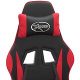  Gaming stol z oporo za noge črno in rdeče umetno usnje, (21378098) | Shoptok.si
