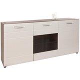 XORA komoda, bela, barve hrasta | Shoptok.si