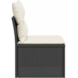 Vrtna sofa bez naslona za ruke s jastucima crna od poliratana | shoptok.hr