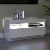 TV ormarić s LED svjetlima visoki sjaj bijeli 80 x 35 x 40 cm | Eponuda.ba