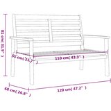  Vrtna klupa 120 cm od masivnog bagremovog drva | Eponuda.ba