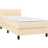  S oprugama i madracem krem 100 x 200 cm od tkanine | shoptok.hr