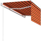  Avtomatsko zložljiva tenda s senčilom 3x2,5 m oranžna in rjava | Shoptok.si