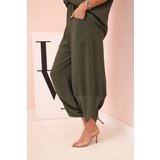 Kesi Włoski Viscose blouse + pants set light khaki | Shoptok.si