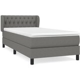 Maison Chic Box spring postelja - Vzmetna postelja z vzmetnico temno siva 90x200 cm blago SL7502, (21902619) Cene