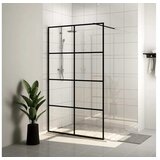  Pregrada za tuš s prozornim ESG steklom 100x195 cm črna | Shoptok.si