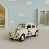 Classic Car Beetle Metal Drive Opening Doors Beige 1:32 | Shoptok.si