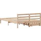 vidaXL Okvir kreveta bez madraca 135 x 190 cm od masivne borovine | shoptok.hr