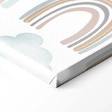  Slika - Rainbows After the Storm - Rainbows of Various Sizes in Pastel Hues Among Rain Clouds in a Gray-Blue Shade 90x60 Na tali | shoptok.hr