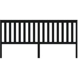  Uzglavlje za krevet crno 206 x 6 x 101 cm od masivne borovine | shoptok.hr