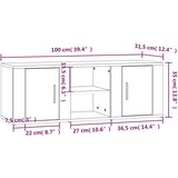 TV ormarić boja betona 100x31,5x35 cm od konstruiranog drva | Shoptok.si