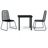  Vrtna jedilna garnitura 3-delna črna, (20674646) | Shoptok.si