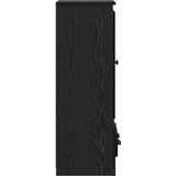 vidaXL Visok predalnik 3 pcs Črna Orehovina 35 x 60 x 103,5 cm | Shoptok.si
